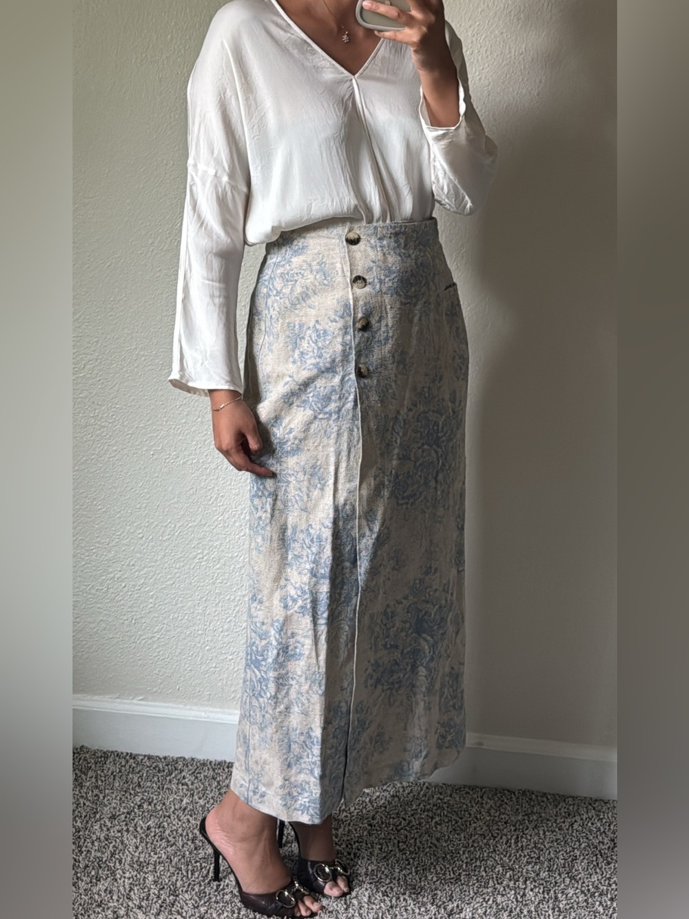 Vintage 100% linen skirt by Coldwater Creek - Picture 3 of 4